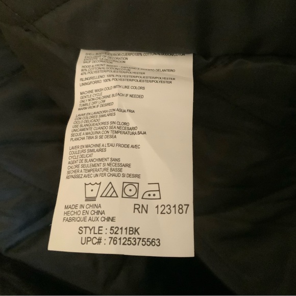 Genuine Dickies Men's Jacket Quilted & Fleece lined Hooded Black sz L/G (42-44) - Picture 8 of 12